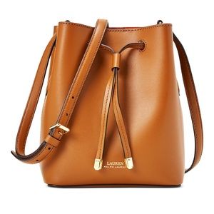 Lauren Ralph Lauren Debby II Mini Drawstring Bag w/Orange Interior